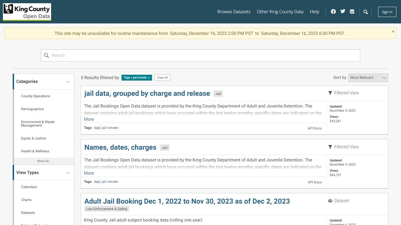 Results matching topic of jail inmate | Page 1 of 1 | King County ...