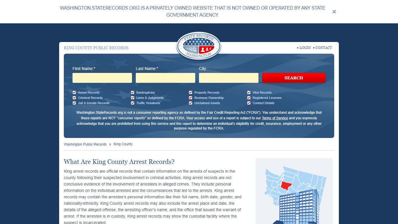 King County Arrest, Court, and Public Records | StateRecords.org